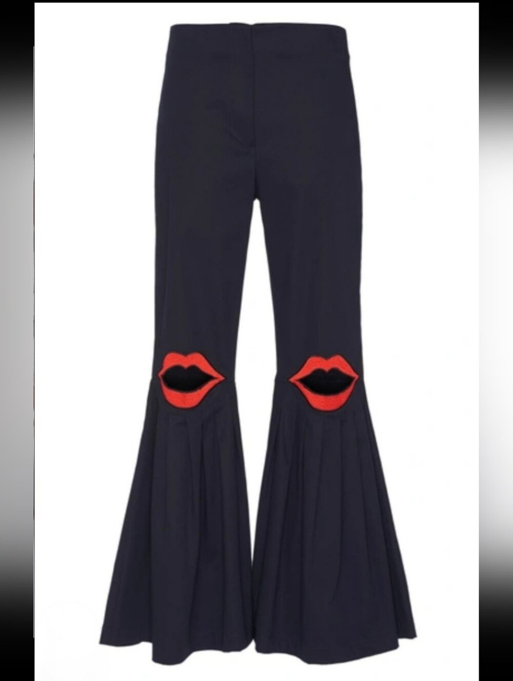 Vivetta Alzirr Stretch Flared Red Lip Pants Made in Italy